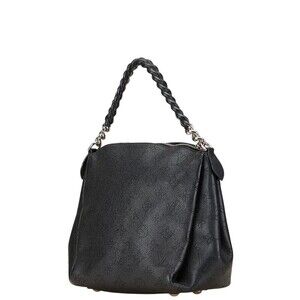 Louis Vuitton Handbag Noir Mahina Black Chain Babylon Leather Monogram